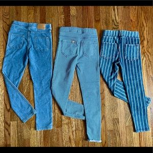 Zara Girls Jegging Jeans Legging Size 6 (3 Pairs)